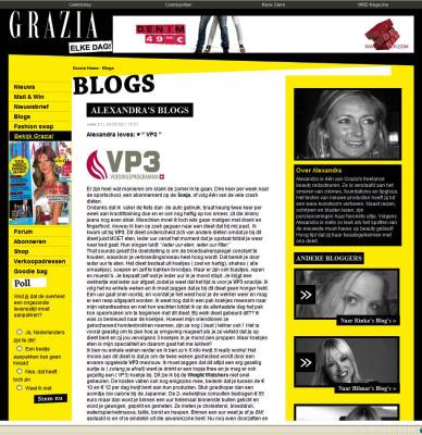 Blog van het blad Grazia